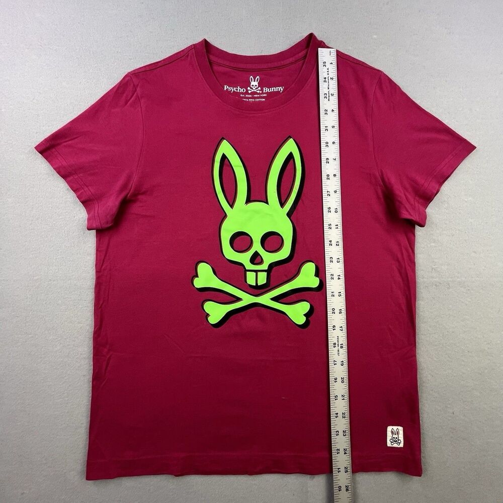 Psycho Bunny T-Shirt Women’s Size 3 Small Magenta Pink Graphic Tee Cotton Skull - Picture 9 of 9